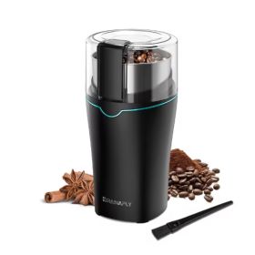 Professional Coffee Grinder With Removable Stainless Steel Cup Coffee Beans Grinder For Spices Herb Grain Mill For Kitchen 300W (Option: BLACK)